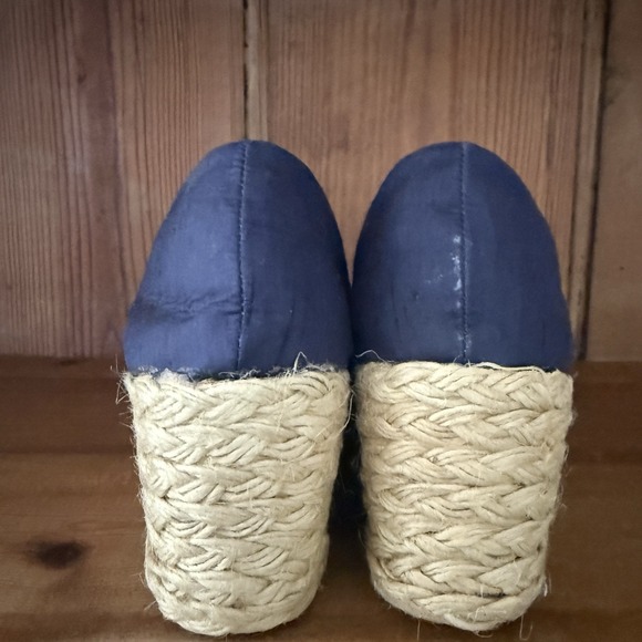 Lauren Ralph Lauren Cecilia Espadrilles Wedge Slip On Shoes Womens Sz 9B Navy - Picture 2 of 9